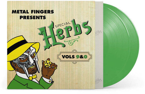 MF Doom METAL FINGERS PRESENTS SPECIAL HERBS VOL 9 & 0 New Green Colored Vinyl 2 LP