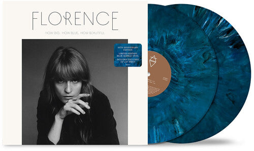 Florence & the Machine HOW BIG, HOW BLUE, HOW BEAUTIFUL New Blue Marbled Colored Vinyl 2 LP