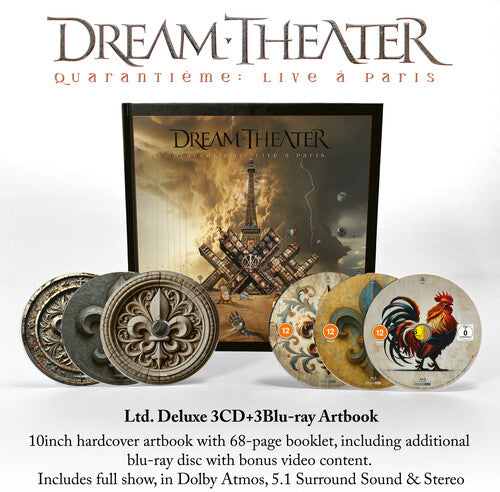 Dream Theater QUARANTIEME: LIVE A PARIS New Sealed 3 CD + 3 Blu-Ray Artbook