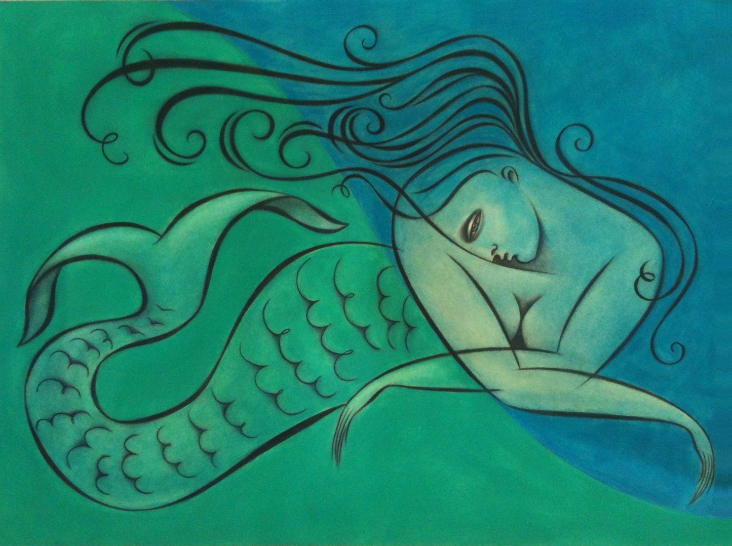 Goth Babe Lola TRANSLUCENT SEA BLUE LP