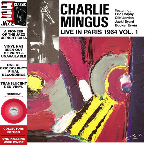 Charles Mingus LIVE IN PARIS, 1964 VOL. 1 New Limited Red Colored Vinyl LP