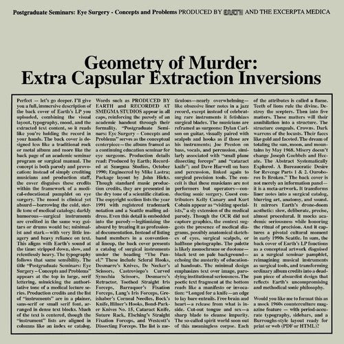 Earth x Black Noi$e GEOMETRY OF MURDER: EXTRA CAPSULAR New Clear Vinyl 2 LP