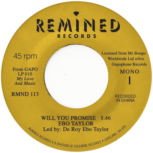 Ebo Taylor WILL YOU PROMISE / MAYE OMAMA New Limited Pink Colored Vinyl 7"