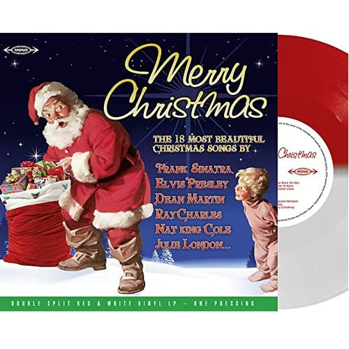 Merry Christmas VARIOUS ARTISTS New Red & White Colored VINYL LP