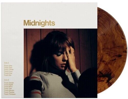 Taylor Swift MIDNIGHTS (MAHOGANY MARBLED) Limited NEW COLORED VINYL LP