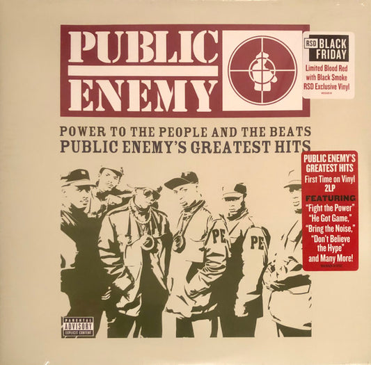 Public Enemy POWER TO THE PEOPLE New Sealed Red/Black Colored Vinyl Record 2 LP