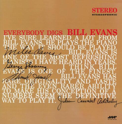 Bill Evans EVERYBODY DIGS (950656) 180g LIMITED EDITION New Red Colored Vinyl LP