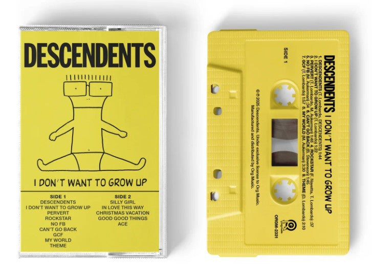 Descendents I DON'T WANT TO GROW UP New Sealed Yellow Cassette Tape