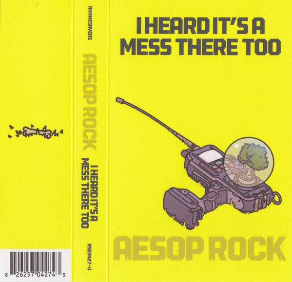 Aesop Rock I HEARD IT'S A MESS THERE TOO New Sealed Yellow Colored Cassette Tape