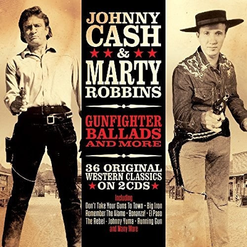 Johnny Cash& Marty Robbins GUNFIGHTER BALLADS & MORE New Sealed 2 CD