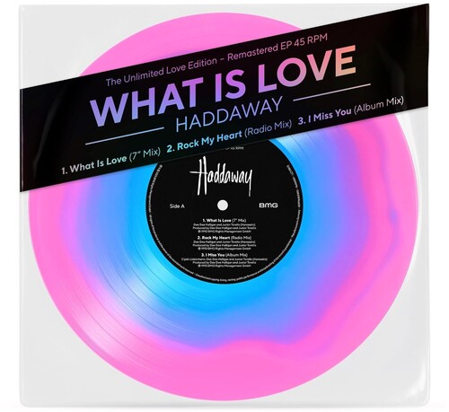 Haddaway WHAT IS LOVE New Limited Fluorescent Blue In Pink Colored Vinyl 10"