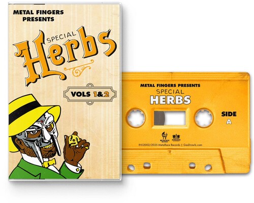 MF Doom METAL FINGERS PRESENTS: SPECIAL HERBS VOL. 1 & 2 New Mustard Cassette Tape