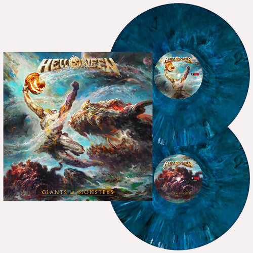 Helloween GIANTS & MONSTERS +12pg Booklet NEW OCEAN BLUE COLORED VINYL 2 LP