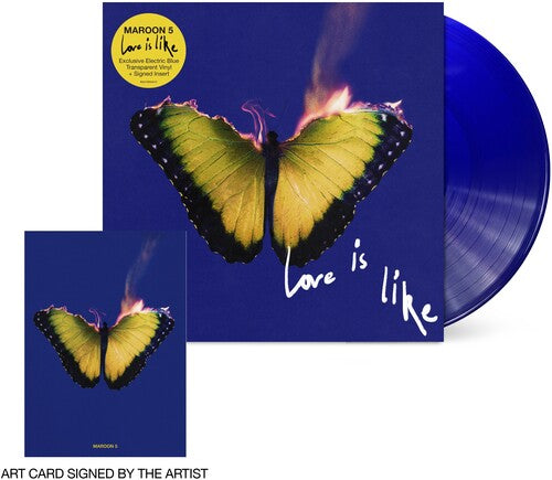 Maroon 5 LOVE IS LIKE (+AUTOGRAPHED INSERT) New Limited Blue Colored Vinyl LP