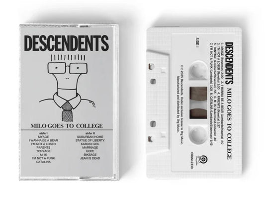 Descendents MILO GOES TO COLLEGE New White Cassette Tape