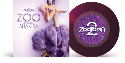 Shakira ZOO (FROM ZOOTOPIA 2) New Limited Purple Glitter Colored Vinyl 7" Single