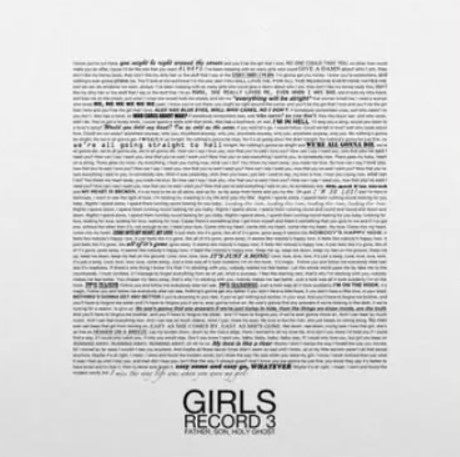 Girls FATHER, SON, HOLY GHOST Limited Edition NEW CLEAR/BLACK ICE VINYL 2 LP