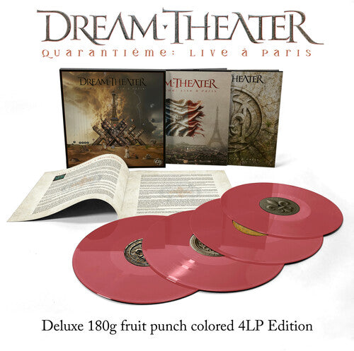 Dream Theater QUARANTIEME: LIVE A PARIS 180g New Maroon Colored Vinyl 4 LP