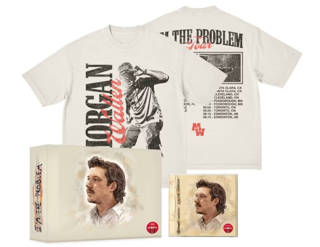 Morgan Wallen I'M THE PROBLEM (TARGET EDITION) New CD +Tour Tee Merch Box