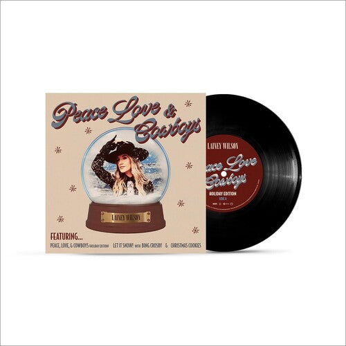 Lainey Wilson PEACE, LOVE & COWBOYS (HOLIDAY EDITION) New Black Vinyl Record 7"