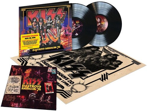 Kiss DESTROYS ANAHEIM '76 180g +POSTER New Sealed Black Vinyl Record 2 LP