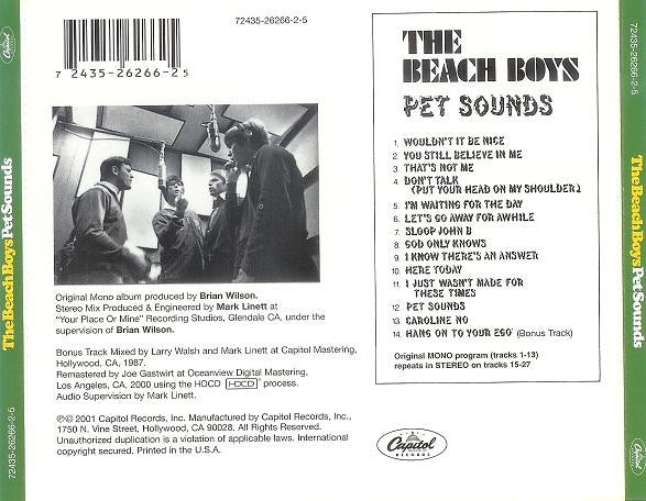Beach Boys PET SOUNDS Stereo & Mono Versions REMASTERED New Sealed CD