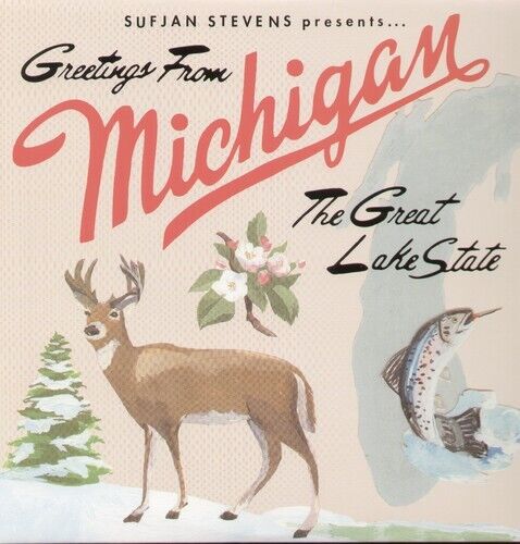 Sufjan Stevens GREETINGS FROM MICHIGAN: GREAT LAKE STATE New Black Vinyl 2 LP