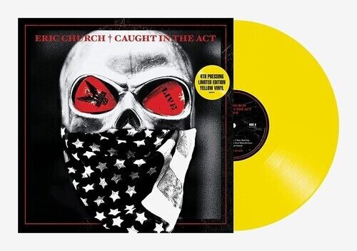 Eric Church CAUGHT IN THE ACT: LIVE Limited Edition NEW YELLOW COLORED VINYL 2LP