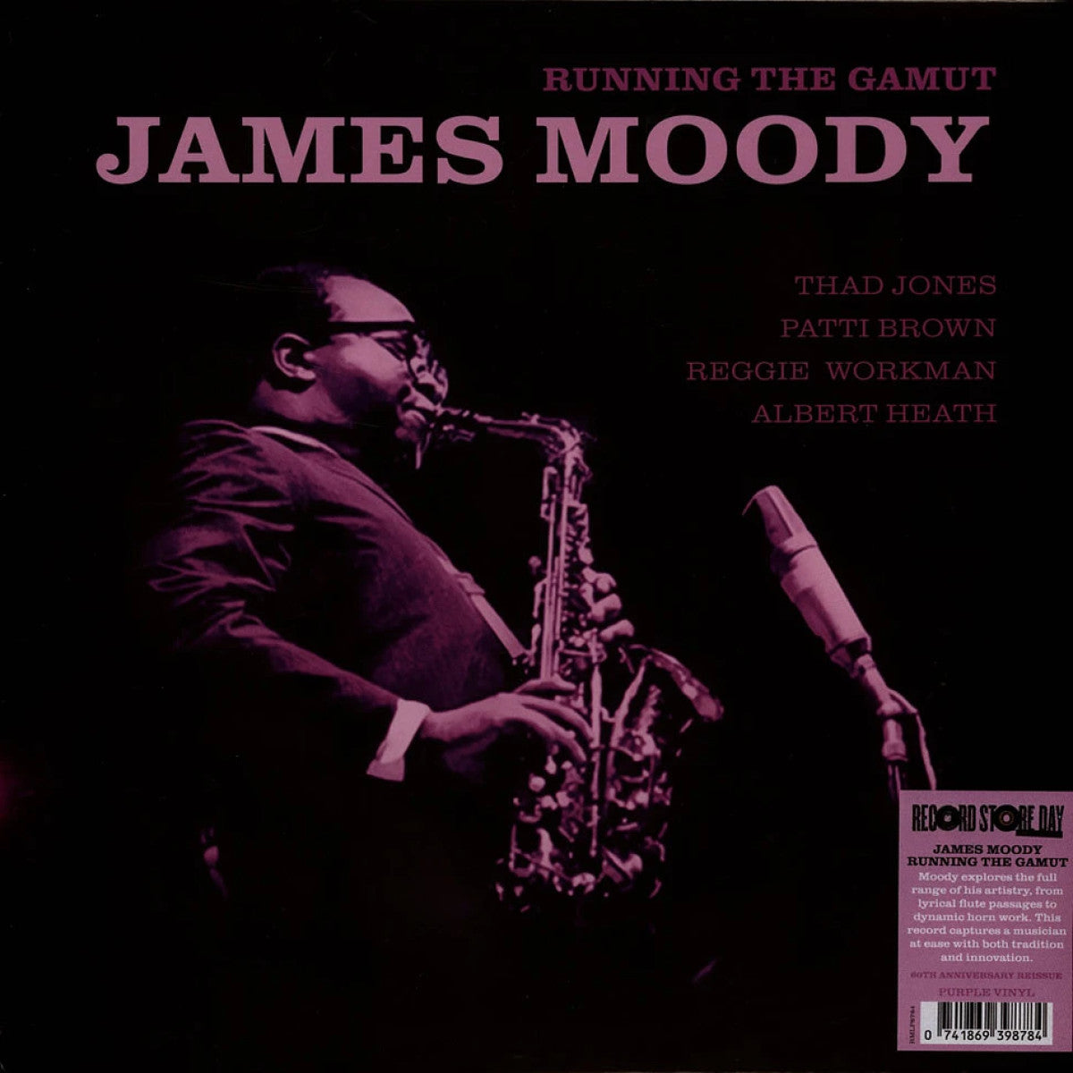 James Moody RUNNING THE GAMUT New Limited Purple Colored Vinyl LP