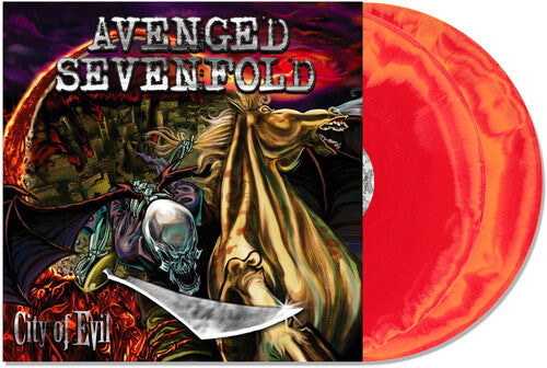 Avenged Sevenfold CITY OF EVIL New Limited Orange/Red Swirl Colored Vinyl 2 LP