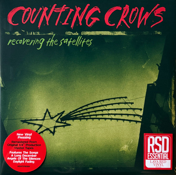 Counting Crows RECOVERING THE SATELLITES (RED LAVA) New Colored Vinyl 2 LP