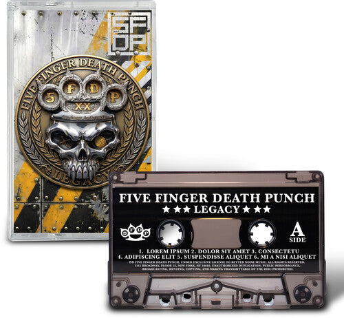 Five Finger Death Punch LEGACY 5FDP New Sealed Smoke Colored Cassette Tape