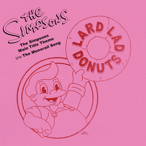 The Simpsons MAIN TITLE THEME/MONORAIL SONG New Shaped Vinyl Picture Disc 10"
