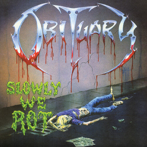 Obituary SLOWLY WE ROT New Sealed Blue/Blood Splatter Colored Vinyl Record LP