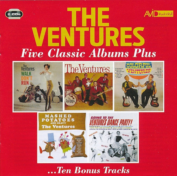 Ventures FIVE CLASSIC ALBUMS PLUS Walk Don't Run/Self Titled/Colorful+ NEW 2 CD