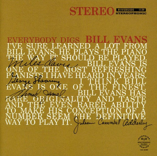 Bill Evans Trio EVERYBODY DIGS BILL EVANS New Sealed CD