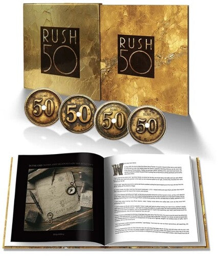 Rush 50TH DELUXE +104pg Hardcover Book NEW SEALED 4 CD