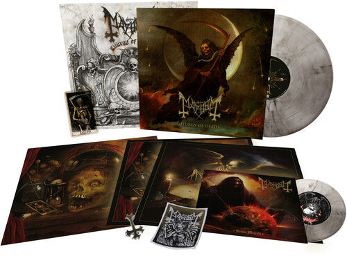 Mayhem LITURGY OF DEATH (DELUXE EDITION) New Clear/Black Colored Vinyl LP+7" Box Set