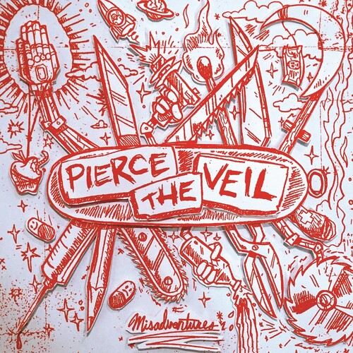 Pierce The Veil MISADVENTURES Limited Edition NEW RED/SILVER SPLATTER COLORED VINYL LP