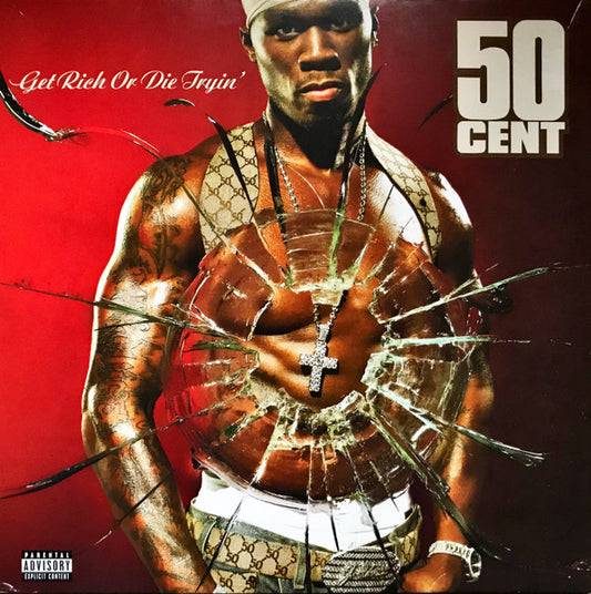 50 Cent GET RICH OR DIE TRYIN' New Sealed Black Vinyl Record 2 LP