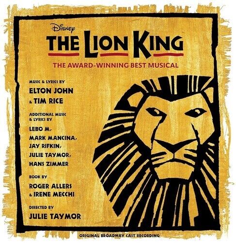 The Lion King ORIGINAL BROADWAY CAST Limited NEW GOLD/BLACK COLORED VINYL 2 LP