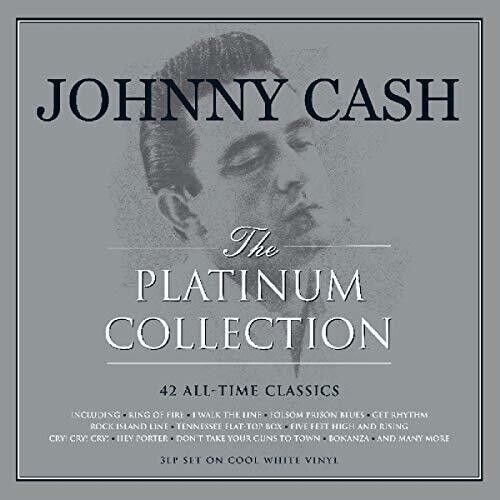 Johnny Cash PLATINUM COLLECTION Best Of 50 Songs NEW WHITE COLORED VINYL 3 LP